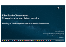 ESA / EO Presentation