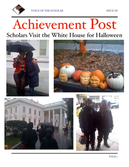 ISSUE III Achievement Post Scholars Visit the White House for Halloween