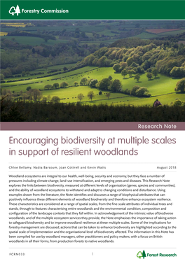 Encouraging Biodiversity at Multiple Scales in Support of Resilient Woodlands