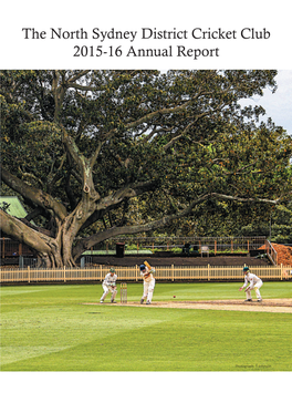 The North Sydney District Cricket Club 2015-16 Annual Report