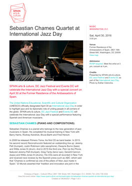 Sebastian Chames Quartet at International Jazz