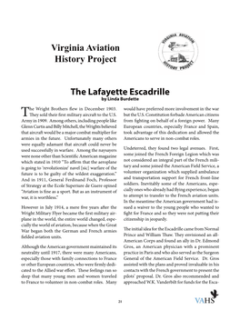Virginia Aviation History Project the Lafayette Escadrille