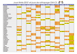 Jours Fériés 2015* Et Jours De Rattrapage OM-CS Commune Ve