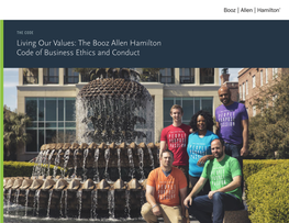 Code of Business Ethics and Conduct Booz Allen Hamilton Code of Business Ethics and Conduct