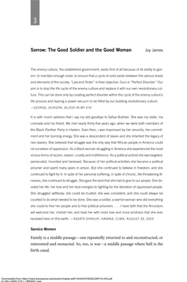 Sorrow: the Good Soldier and the Good Woman Joy James