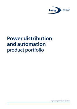 Power Distribution and Automation Product Portfolio