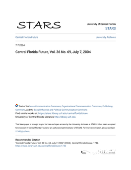 Central Florida Future, Vol. 36 No. 69, July 7, 2004