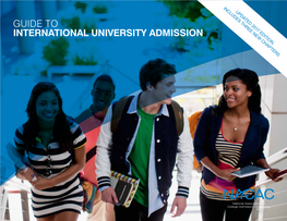 GUIDE to INTERNATIONAL UNIVERSITY ADMISSION About NACAC