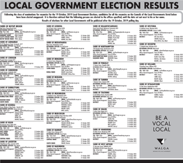 Local Government Election Results