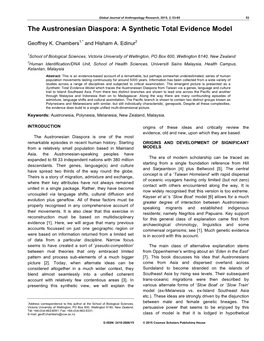 The Austronesian Diaspora: a Synthetic Total Evidence Model