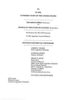 Vs- PEOPLE 4F the STATE of ILLINOIS, Respondent. on Petiti