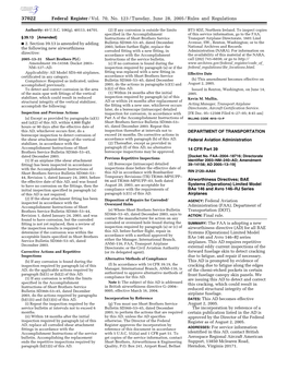 Federal Register/Vol. 70, No. 123/Tuesday, June 28, 2005/Rules and Regulations