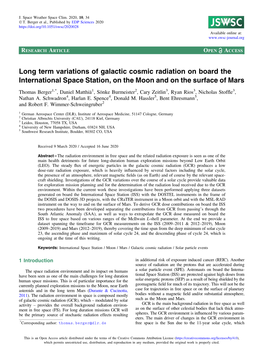 Long Term Variations of Galactic Cosmic Radiation on Board the International Space Station, on the Moon and on the Surface of Mars