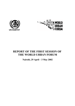 Report of the First Session of the World Urban Forum