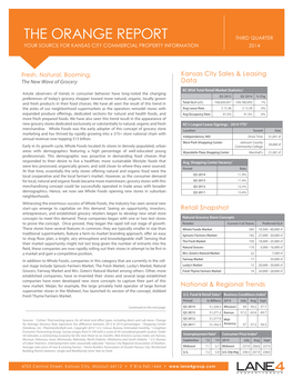 The Orange Report Third Quarter Your Source for Kansas City Commercial Property Information 2014