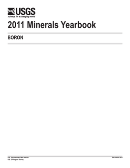 2011 Minerals Yearbook BORON