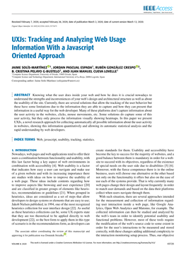 Uxjs: Tracking and Analyzing Web Usage Information with a Javascript Oriented Approach