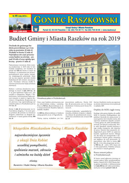 Budżet Gminy I Miasta Raszków Na Rok 2019