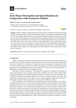 Seed Shape Description and Quantification by Comparison With