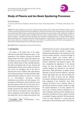 Study of Plasma and Ion Beam Sputtering Processes