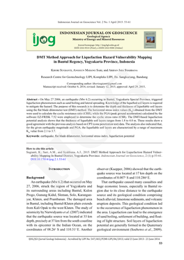 INDONESIAN JOURNAL on GEOSCIENCE DMT Method