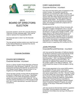 Board of Directors Election