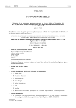 A) of Regulation (EU) No 1151 /2012 of the European Parliament and of the Council on Quality Schemes for Agricultural Products and Foodstuffs (2018/C 97/07