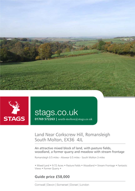 Stags.Co.Uk 01769 572263 | South-Molton@Stags.Co.Uk