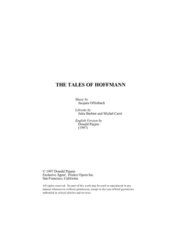 C. the Tales of Hoffmann