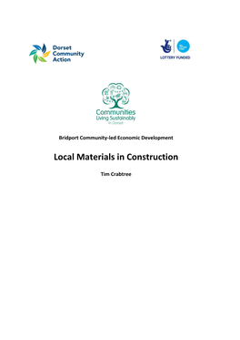 Local Materials in Construction