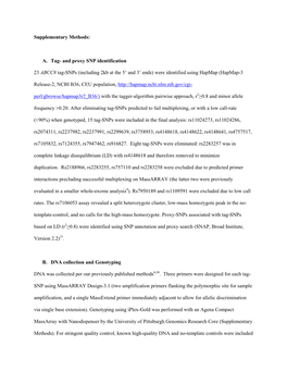 Supplementary Methods: A. Tag- and Proxy SNP Identification 23 ABCC8