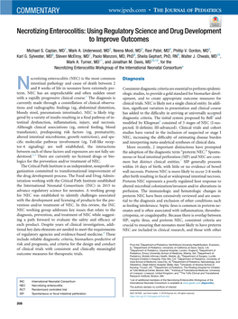 Necrotizing Enterocolitis: Using Regulatory Science and Drug Development to Improve Outcomes