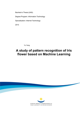 A Study of Pattern Recognition of Iris Flower Based on Machine Learning 2