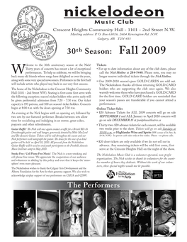 Nick 2009 Fall Newsletter