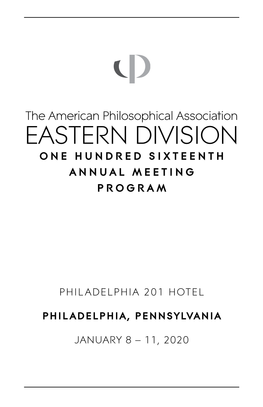 2020 APA Eastern Division Meeting Program