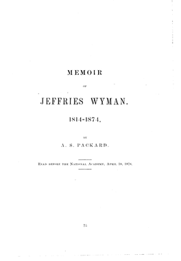 Jeffries Wyman