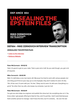 Mike Cernovich Transcription Copy