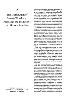 The Distribution of Eastern Woodlands and Historic Interface