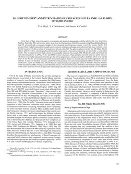 18. Geochemistry and Petrography of Cretaceous Sills and Lava Flows, Sites 800 and 8021