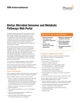 Biocyc Data Sheet