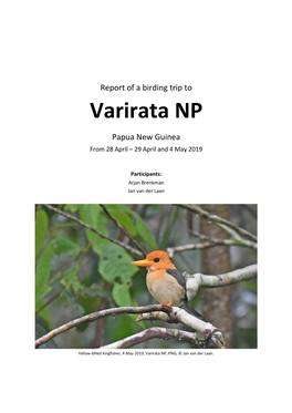 Report of a Birding Trip to Varirata NP