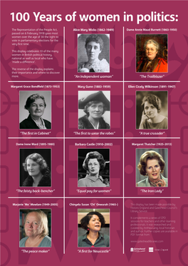 100 Years of Women in Politics