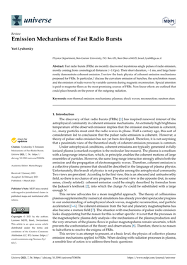 Emission Mechanisms of Fast Radio Bursts