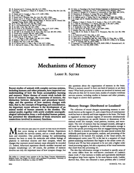 Mechanisms of Memory