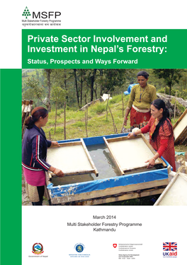 Private Sector Involvement and Investment in Nepal's Forestry