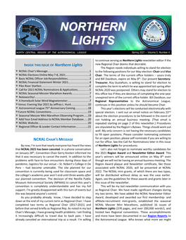 NCRAL Northern Lights Spring 2021