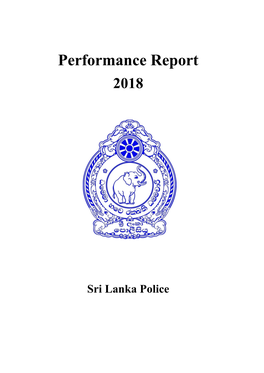 Performance Report of the Sri Lanka Police for the Year 2018