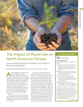 The Impact of Wood Use on North American Forests Educational-Advertisement