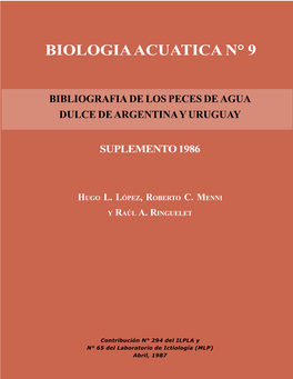 Biologia Acuatica N° 9