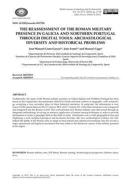The Reassessment of the Roman Military Presence in Galicia and Northern Portugal Through Digital Tools: Archaeological Diversity and Historical Problems